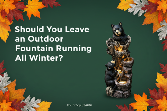 Should You Leave an Outdoor Fountain Running All Winter? — FountJoy LS4616 winter fountain operation guide