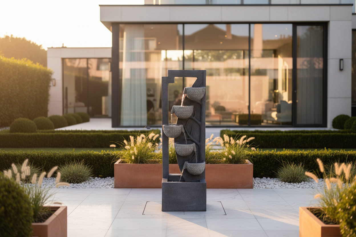 Modern & Minimalist fountain garden