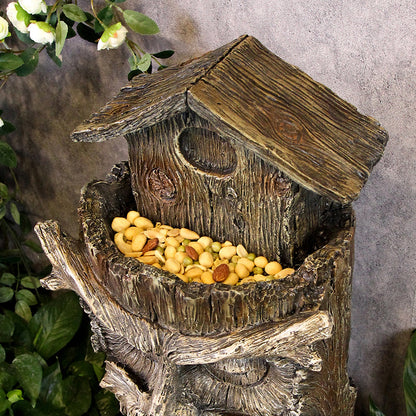 FountJoy 4-Tier Cascading Waterfall Close-Up - Smooth Continuous Water Flow Creating Peaceful Garden Atmosphere - Ideal for Patio Relaxation