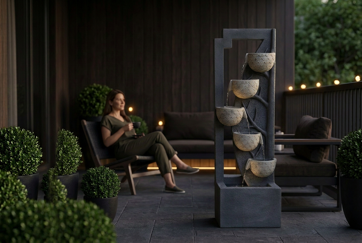 Make room for flowing water in your outdoor retreat. Explore sculptural designs and compare dimensions to find the right fit for your balcony, terrace, or deck.&nbsp;