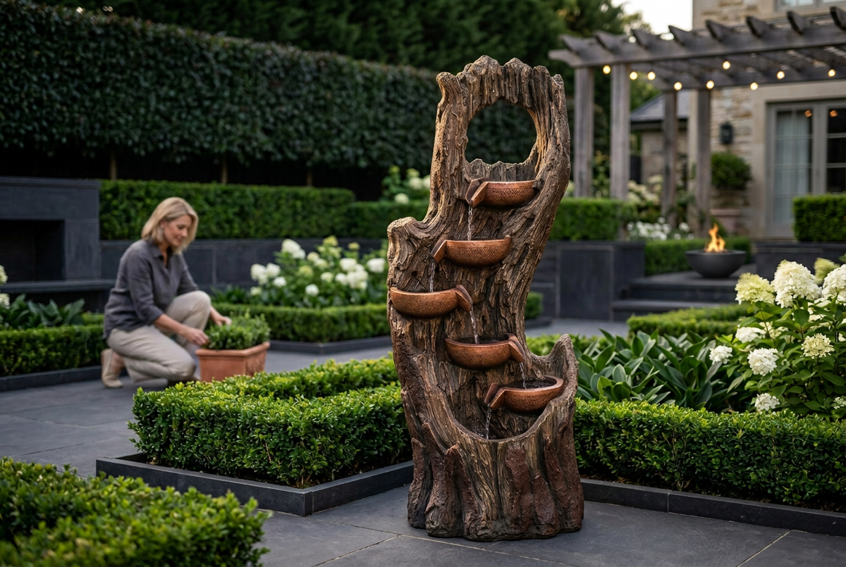 Bring woodland character to your garden with textured finishes and cascading water. Discover nature-inspired designs for inviting patios and garden corners.&nbsp;