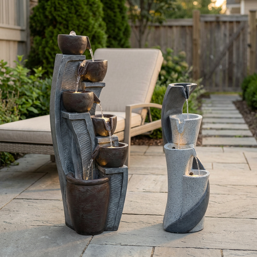 Patio Duo 双喷泉庭院场景主图