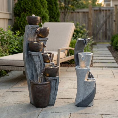 Patio Duo 双喷泉庭院场景主图